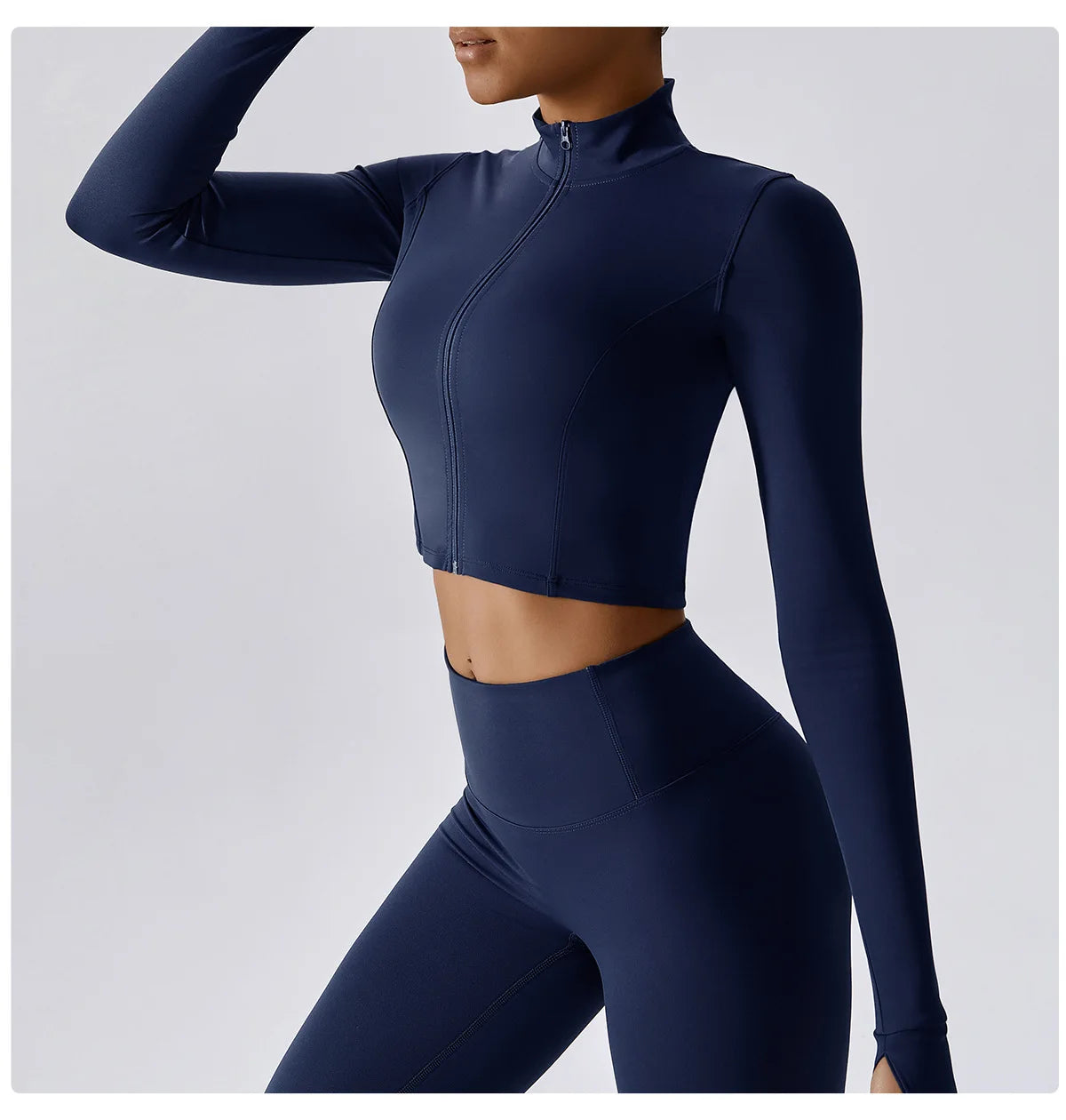 No. 2 Jacket, Super Cropped, Piping Along Curves, Slim Fit, Full Zip