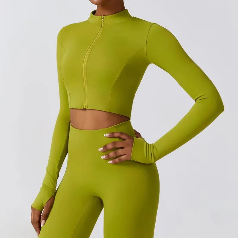 No. 2 Jacket, Super Cropped, Piping Along Curves, Slim Fit, Full Zip