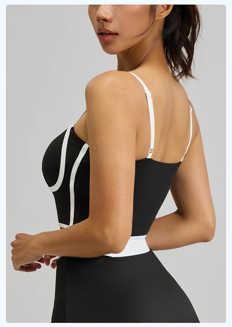 No. 3 Tank Top, Line Up, Sweet Heart Design Bodice, Cropped Length