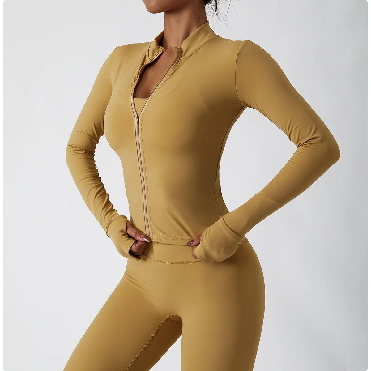 No. 1 Jacket, Yoga, Long Sleeve, Seamless, Smoothing, Butter Feel, Slim Fit