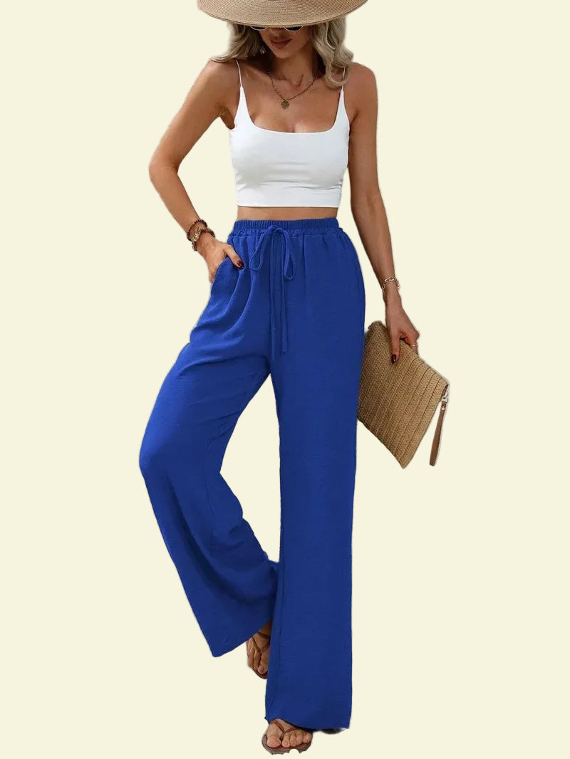 No. 7 Loungewear Pant, Resort, Casual, Trouser, Wide Leg, High Waist