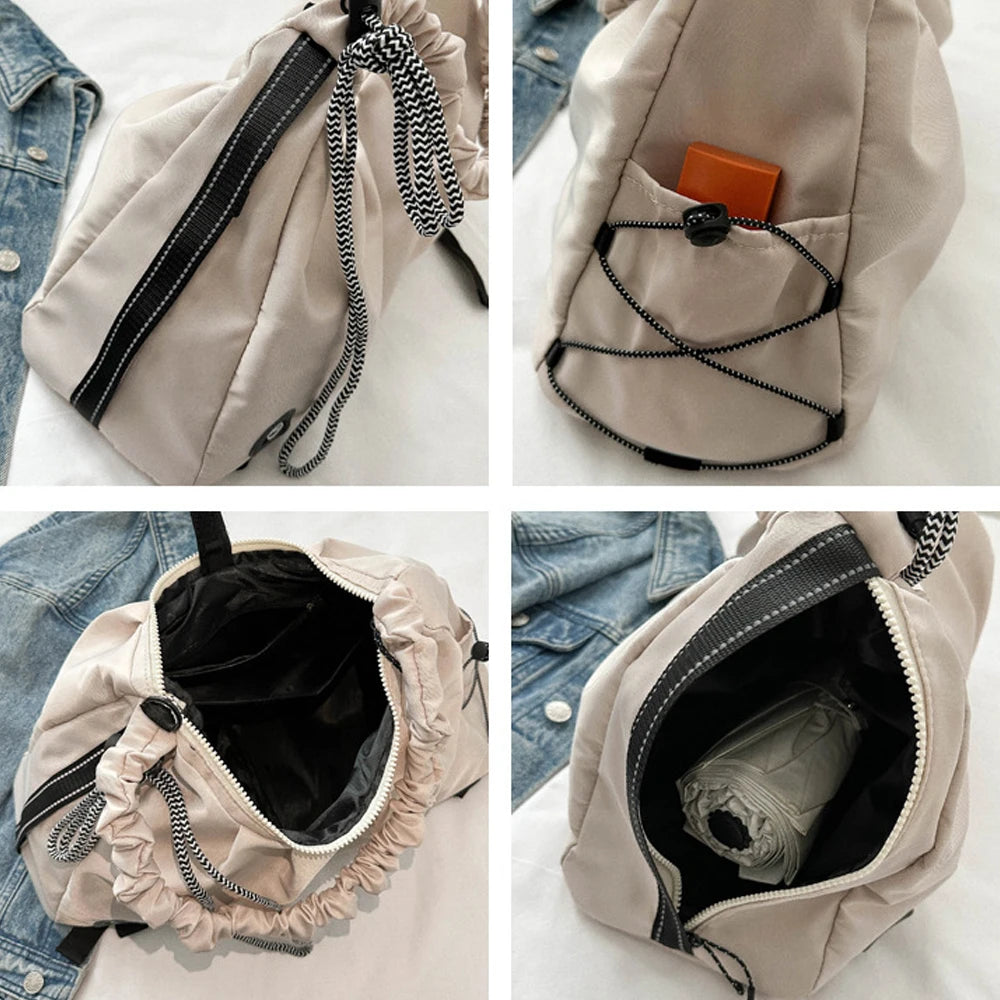 No. 7 Tote, Yoga Mat Lifestyle Tote, Ruched Adjustable Shoulder Strap, Shoe Compartment, Waterproof