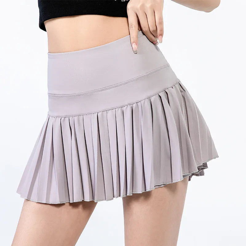 No. 7 Tennis Skirt, Wide High Waist Band, Pleated, Under Short and Pocket