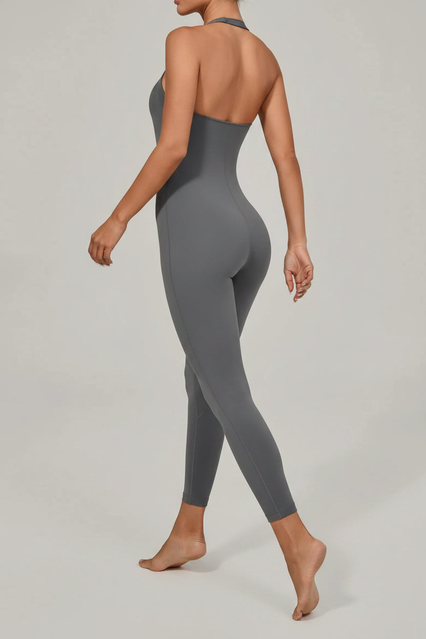 No. 8 Bodysuit, Halter Top Neckline, Seamless, Butter Legging, Sleeveless