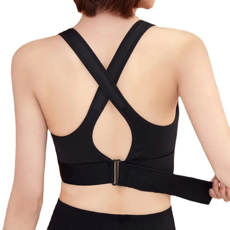 No. 8 Sports Bra, Front Zipper, Shockproof, Adjustable, High Impact Strap, Extended Sizes Available