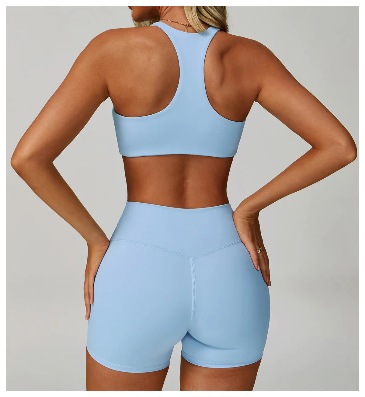 No. 6 Sports Bra, Classic Fit, Racerback, V- Neck, Dry Fit, High Compression, Shock Absorption