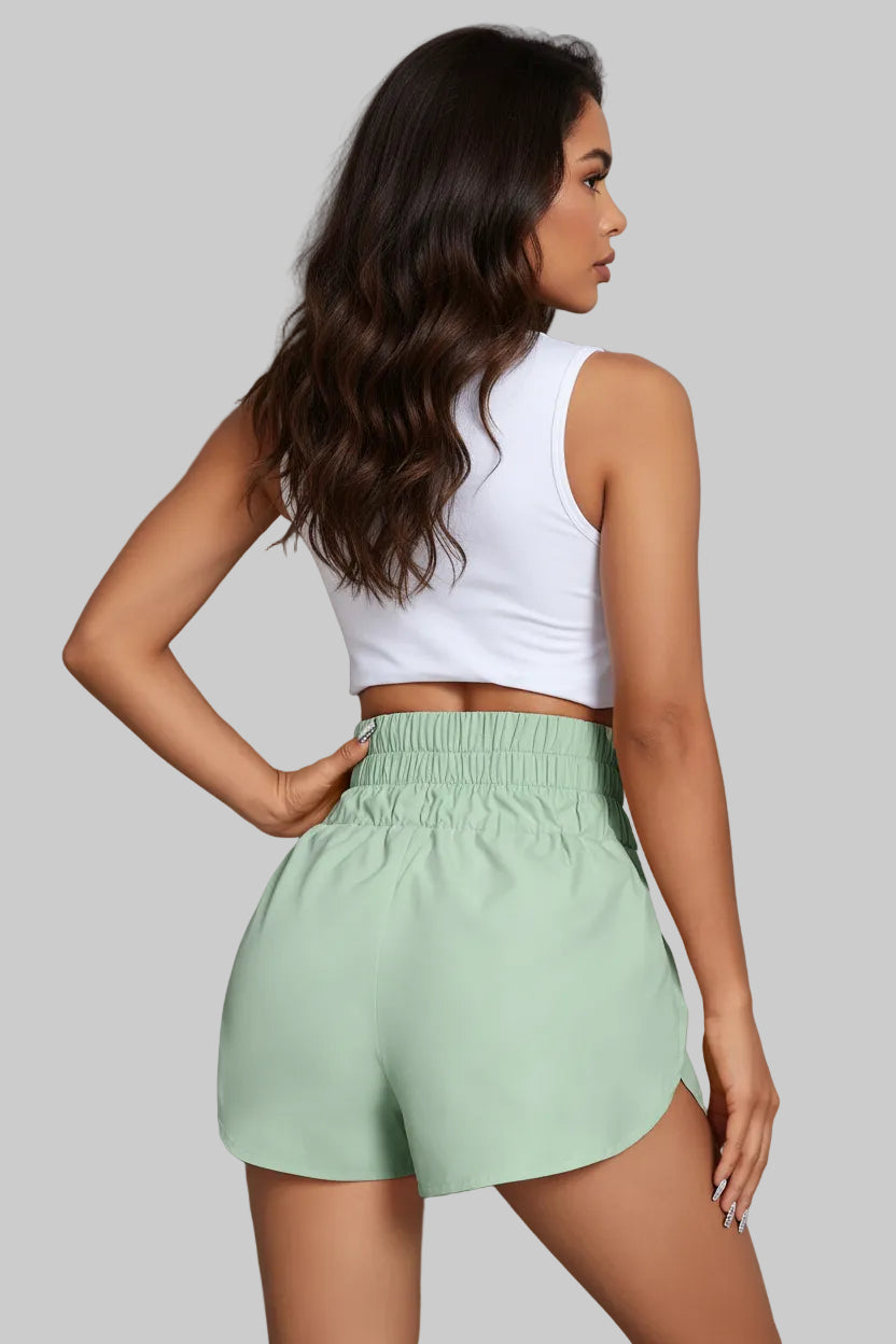 No. 1 Shorts, All Day Ease Short, With Wide Smocked Waistband, High Split, Cross Train, Running