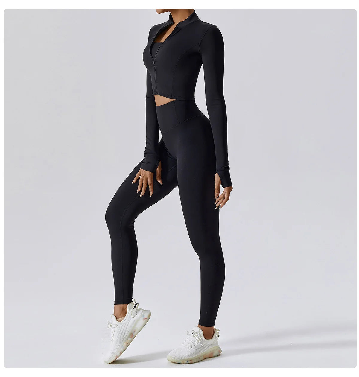No. 2 Jacket, Super Cropped, Piping Along Curves, Slim Fit, Full Zip