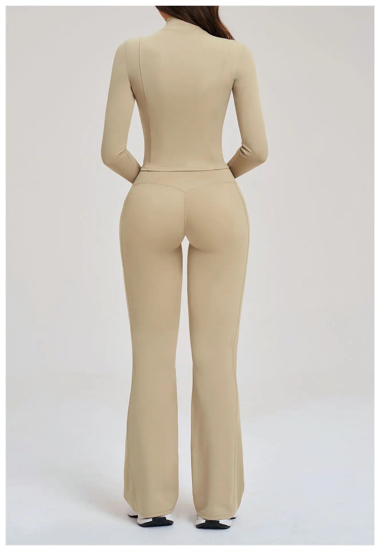 No. 8 Jacket, 2PC, Cropped, Corset, Jacket With Crossover, High-Waist Flared Legging
