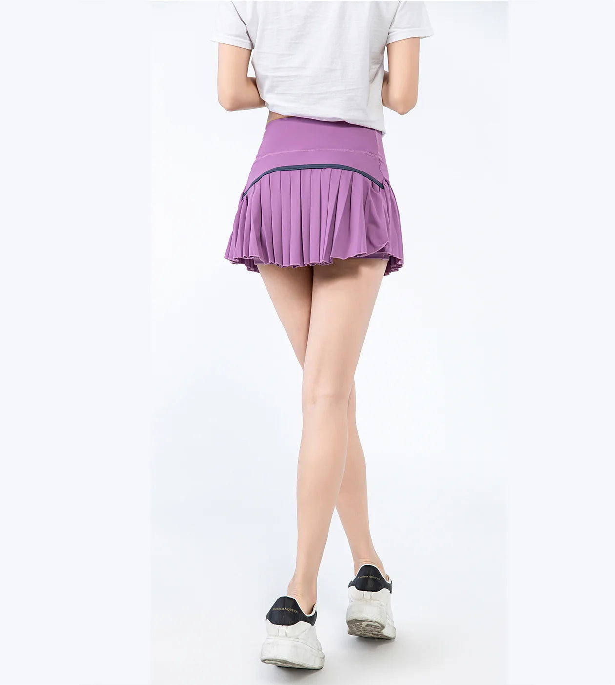 No. 7 Tennis Skirt, Wide High Waist Band, Pleated, Under Short and Pocket