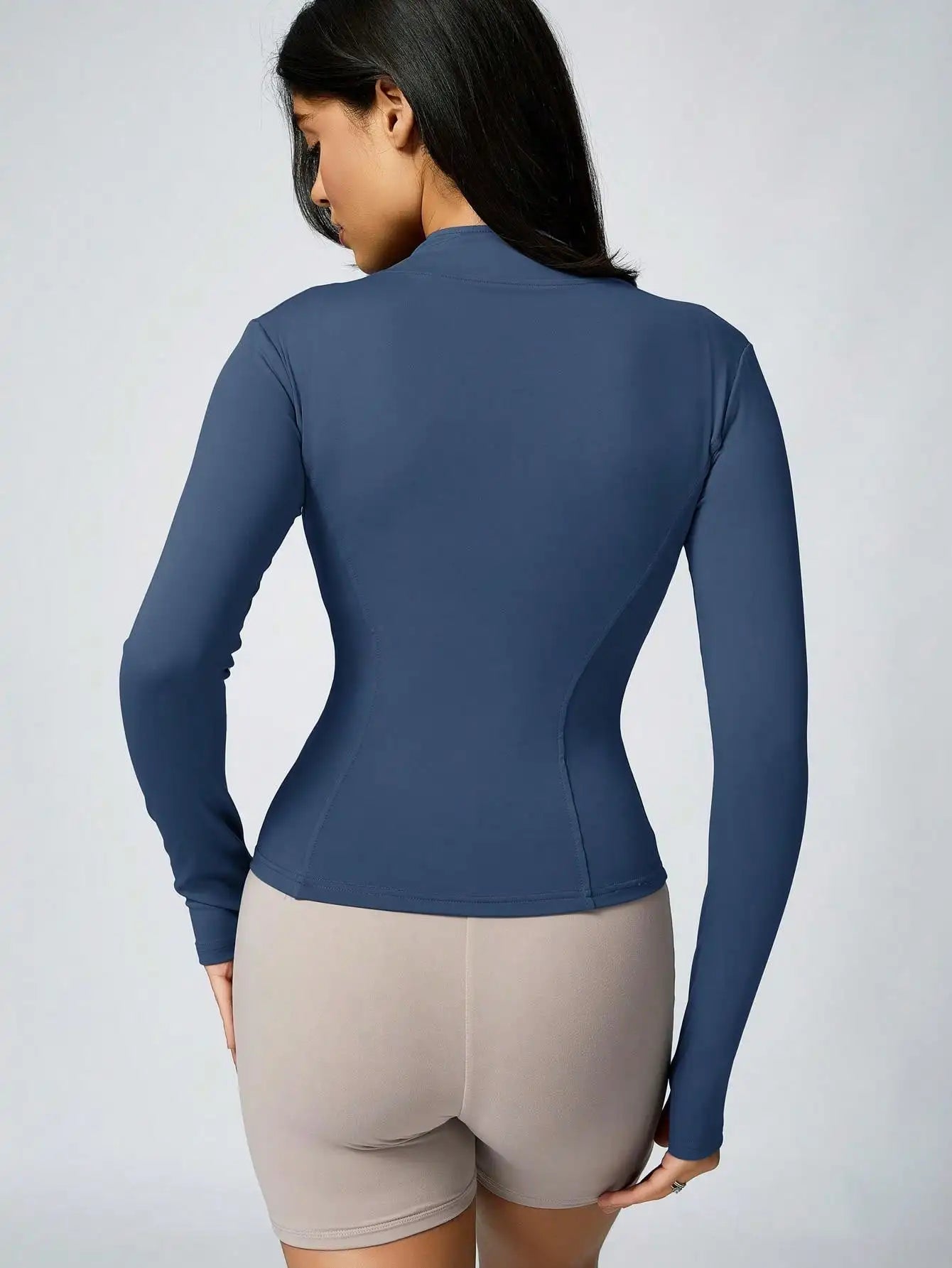 No. 3 Jacket, Hour Glass Piping, O Collar, Full Zip, Thumbholes, Athletic