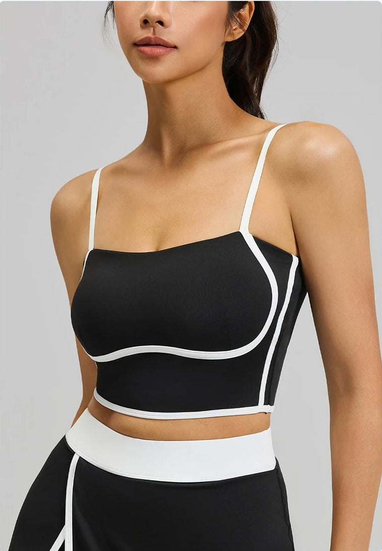 No. 3 Tank Top, Line Up, Sweet Heart Design Bodice, Cropped Length
