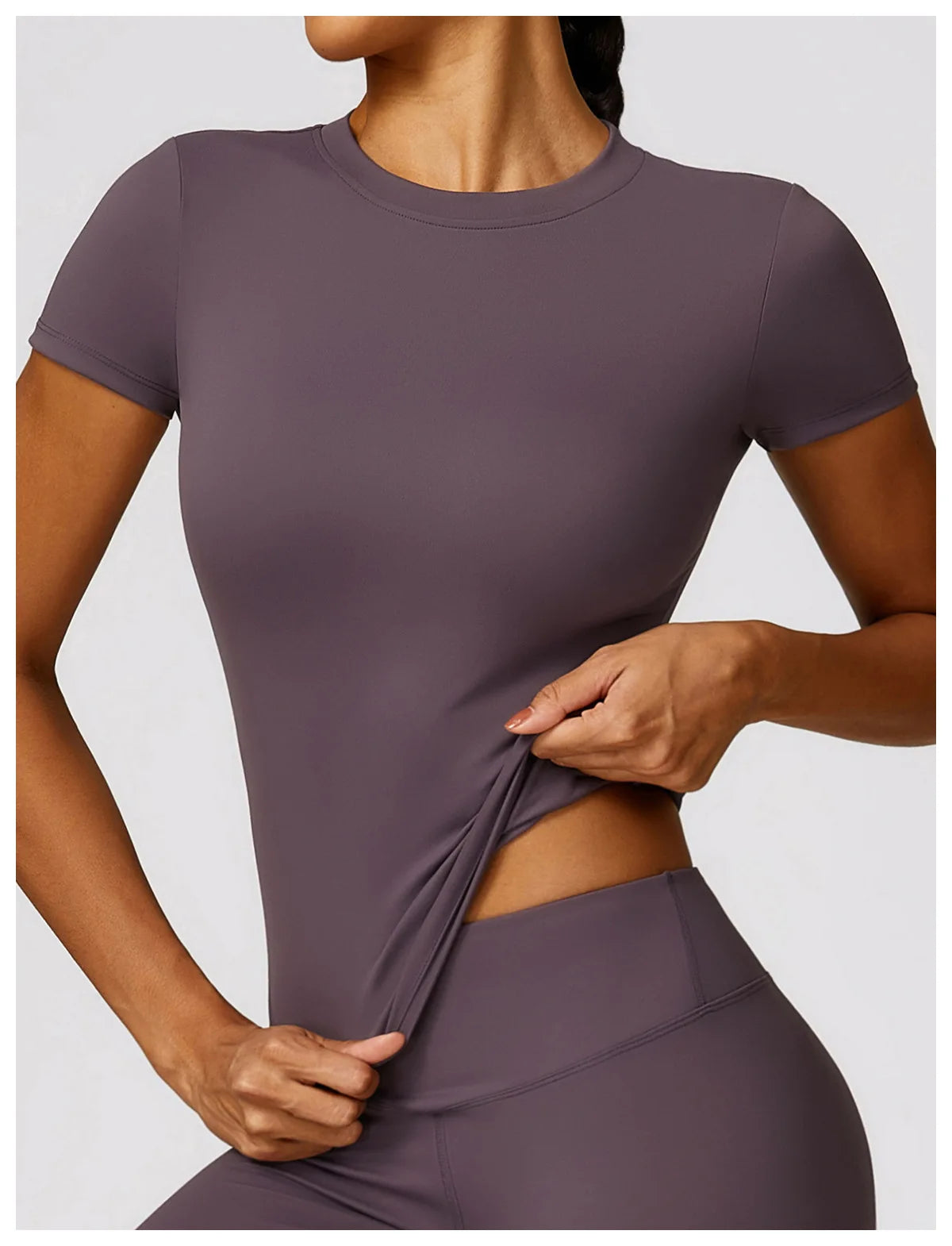 No. 7 Short Sleeve Shirt, Favorite, Running, Light Compression, True Fit, Hip Length