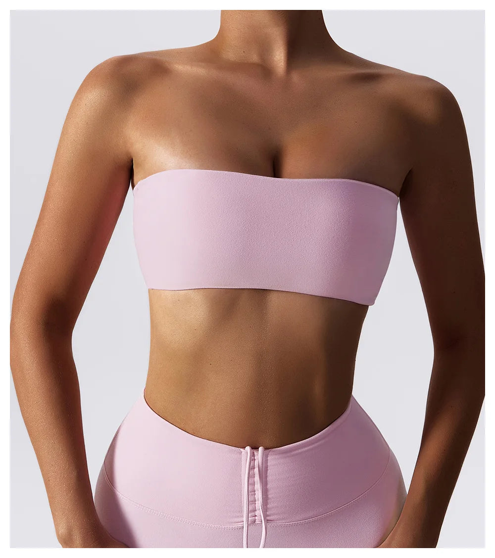 No. 3 Sports Bra, Strapless Bandeau, True Fit, Built in Padding