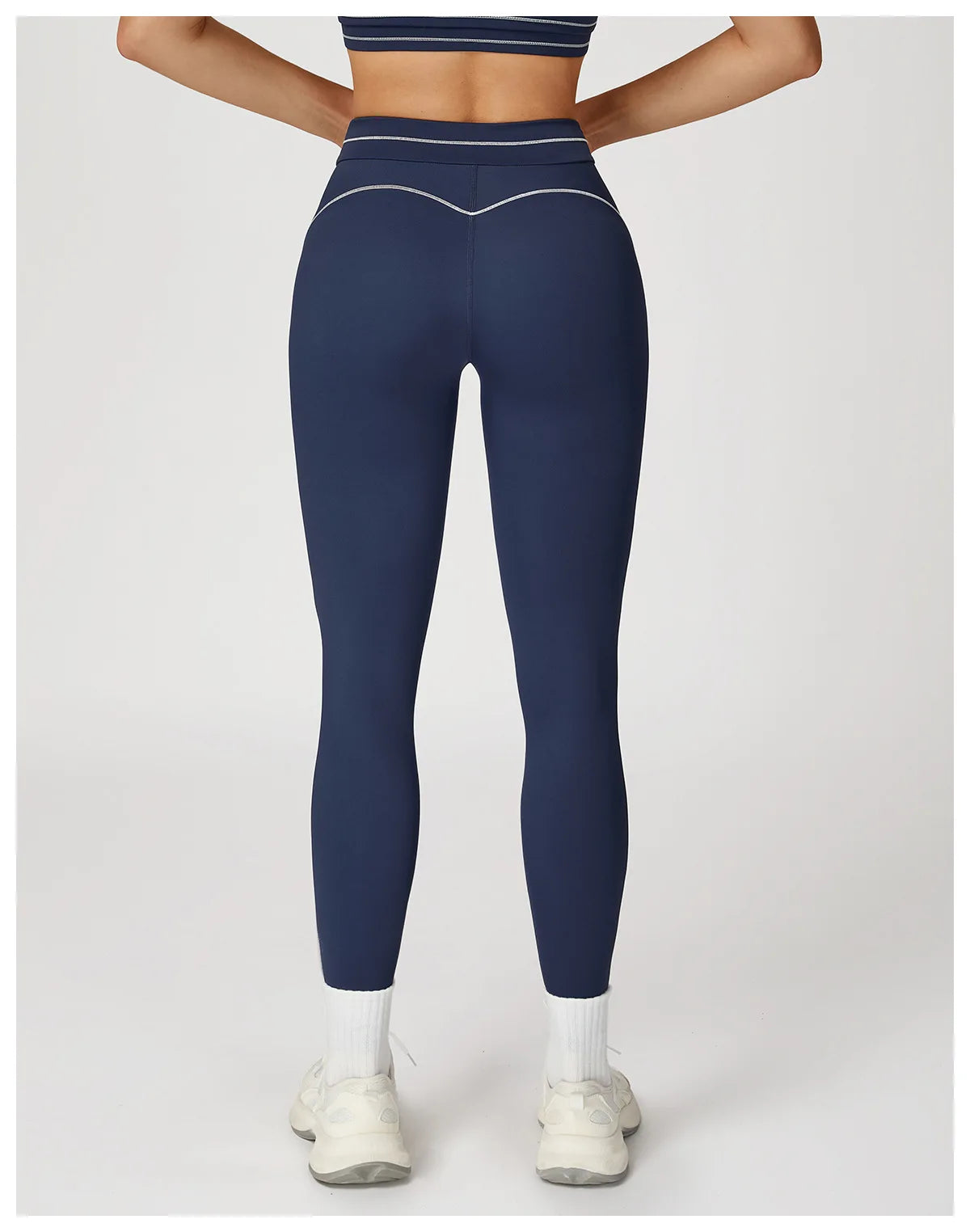No. 6 Legging, Heart Throb Piping, Statement Comfort Waistband, No Front Seam, Butter Soft