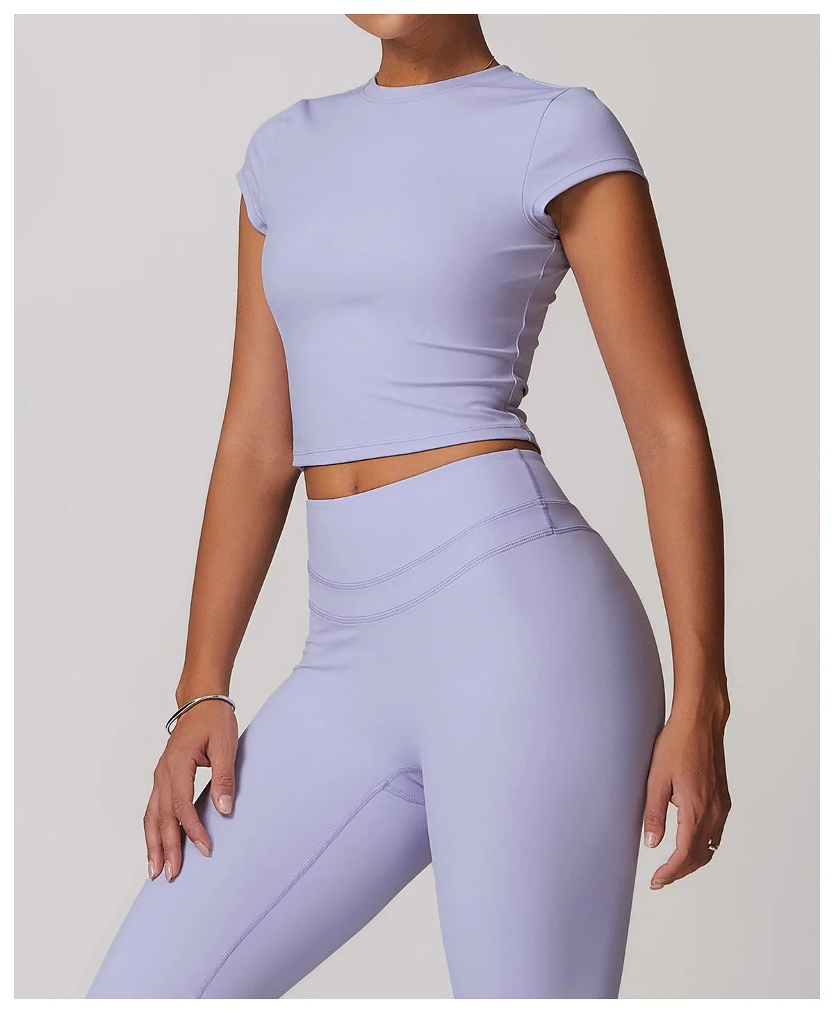 No. 2 Short Sleeve Shirt, Cross Training, Baby Doll Cut, Slim Fit, Waist Grazing Length, Dry Fit, Compressive