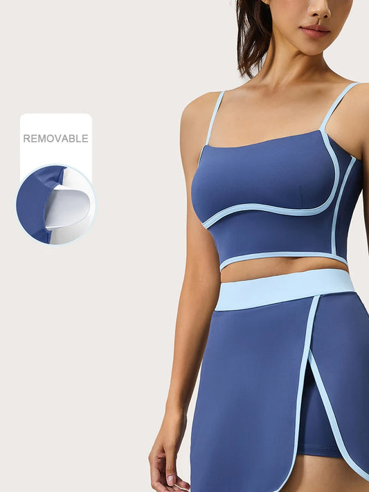 No. 3 Tank Top, Line Up, Sweet Heart Design Bodice, Cropped Length