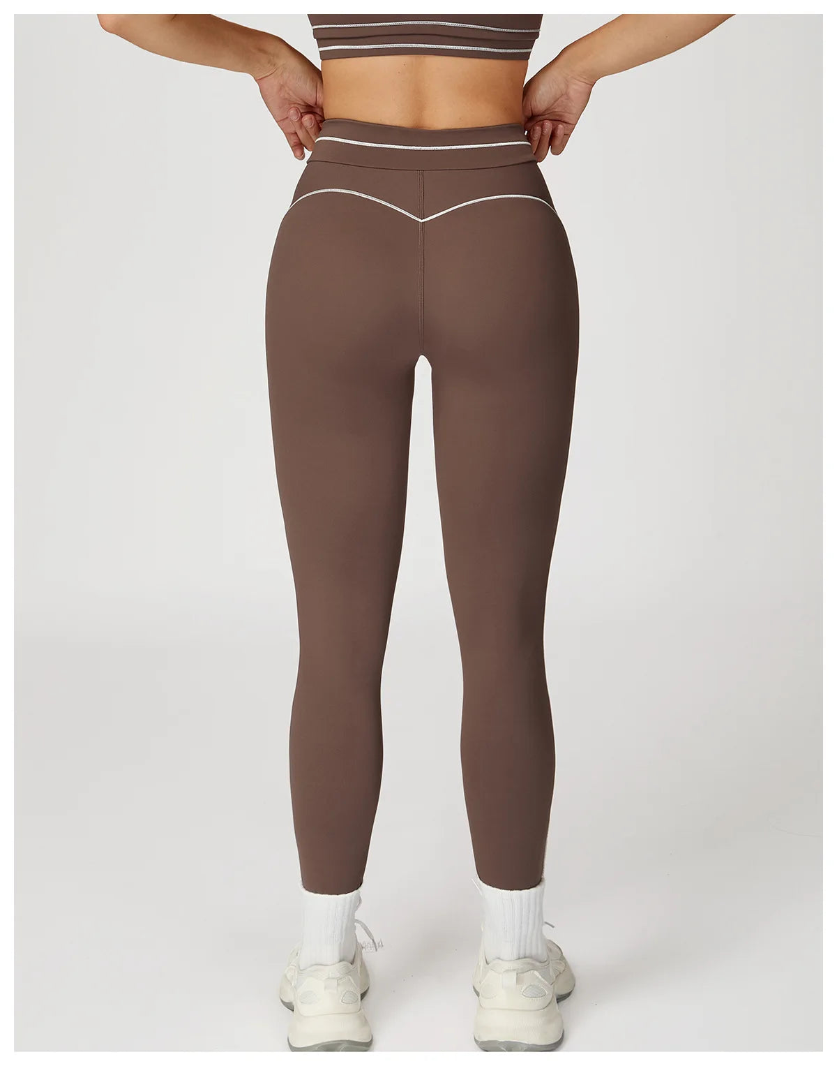 No. 6 Legging, Heart Throb Piping, Statement Comfort Waistband, No Front Seam, Butter Soft