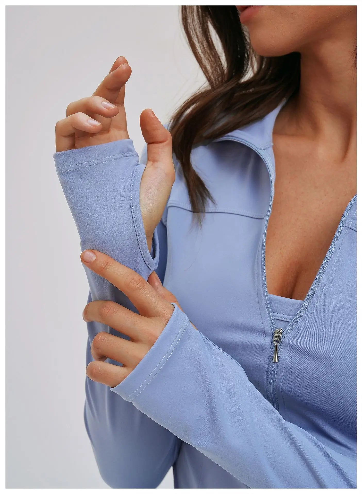 No. 5 Jacket, Convertible Collar, Structured Design, Smoothing, Long Sleeve, Full Zipper
