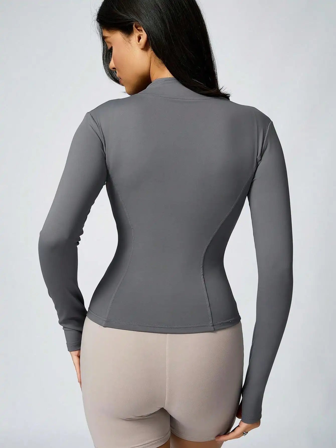 No. 3 Jacket, Hour Glass Piping, O Collar, Full Zip, Thumbholes, Athletic
