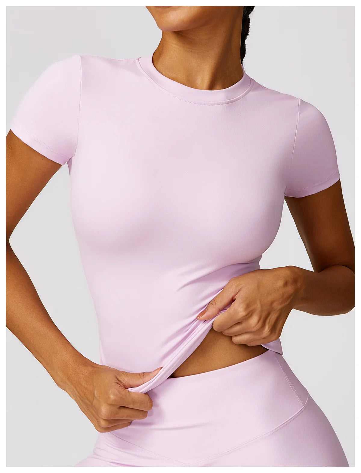 No. 7 Short Sleeve Shirt, Favorite, Running, Light Compression, True Fit, Hip Length