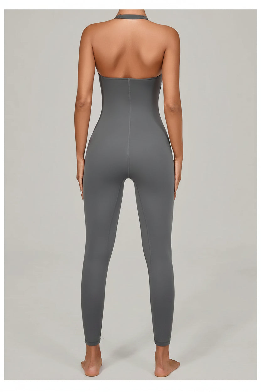 No. 8 Bodysuit, Halter Top Neckline, Seamless, Butter Legging, Sleeveless