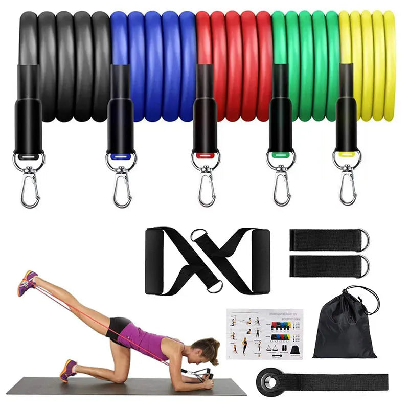 No. 8 Accessory, 11PC Set, Resistance Bands Set, Workout Expander