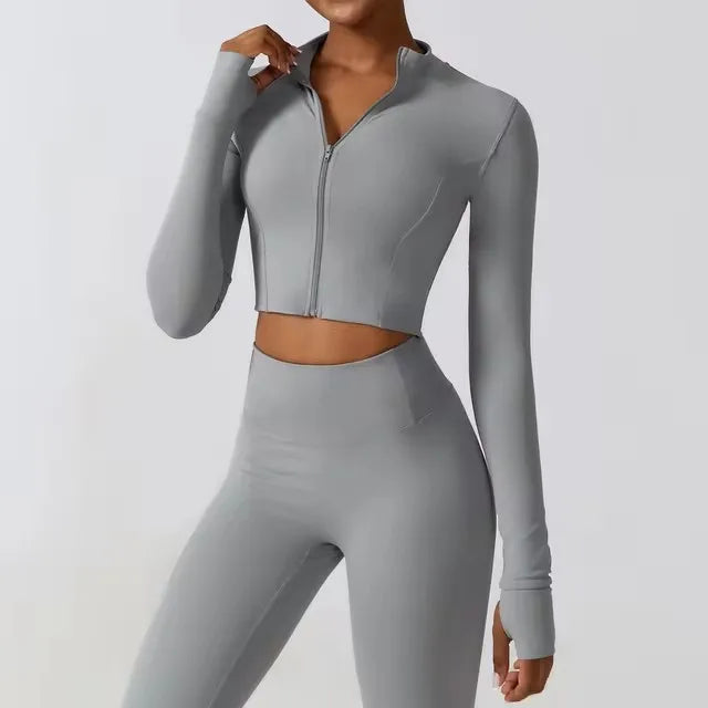 No. 2 Jacket, Super Cropped, Piping Along Curves, Slim Fit, Full Zip