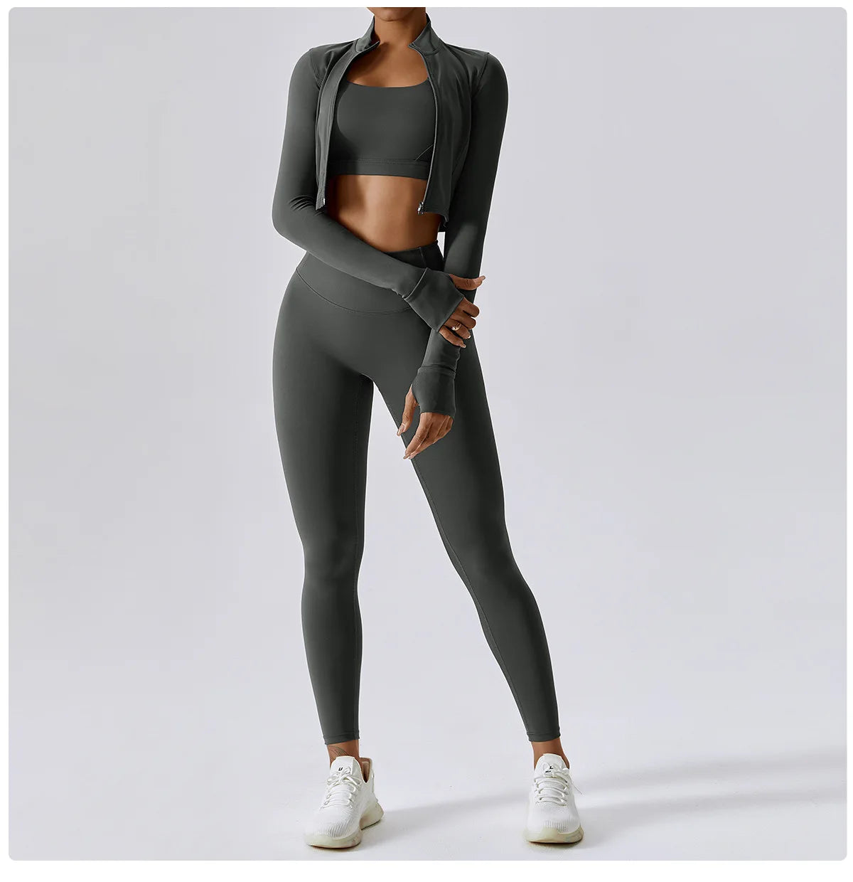 No. 2 Jacket, Super Cropped, Piping Along Curves, Slim Fit, Full Zip