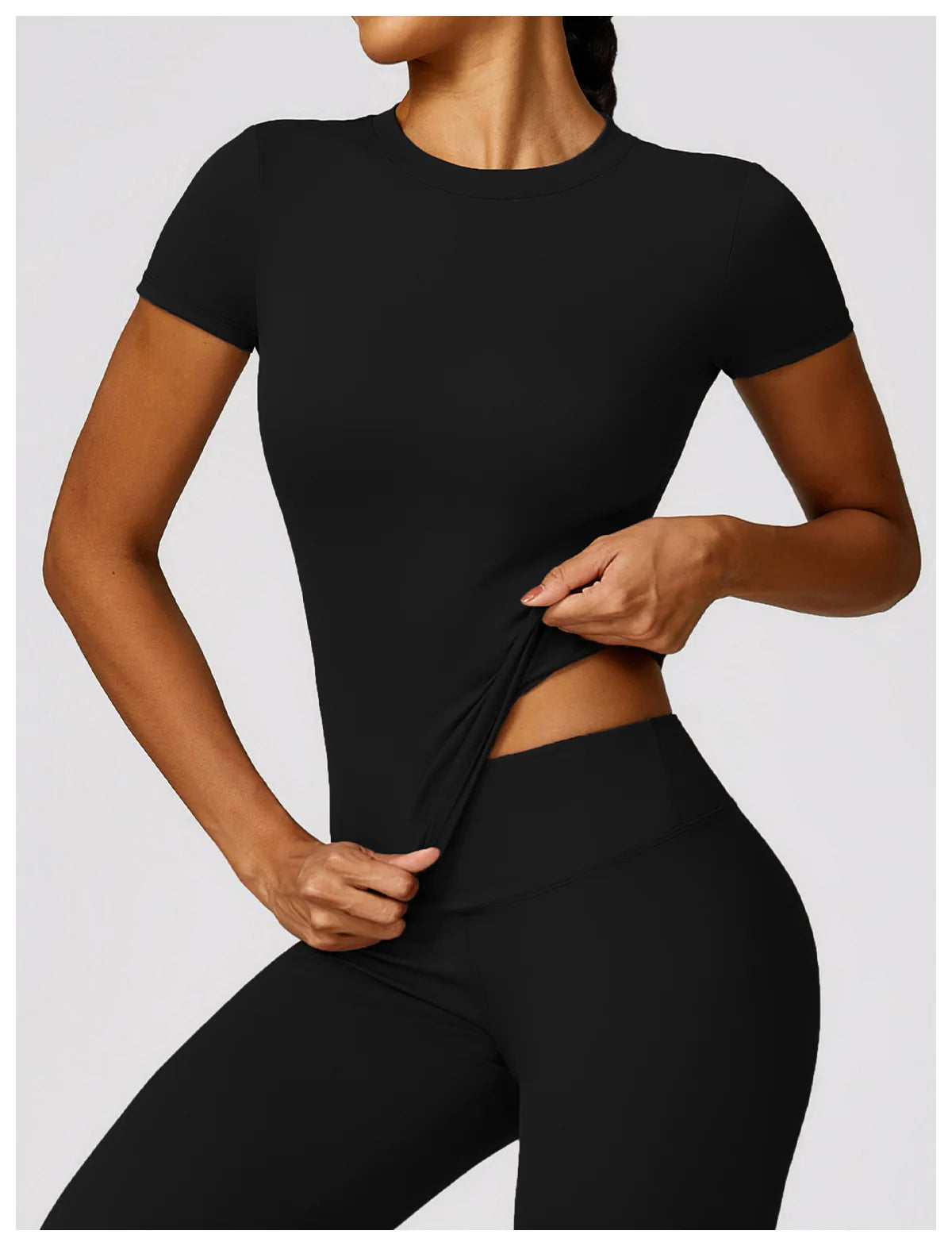 No. 7 Short Sleeve Shirt, Favorite, Running, Light Compression, True Fit, Hip Length