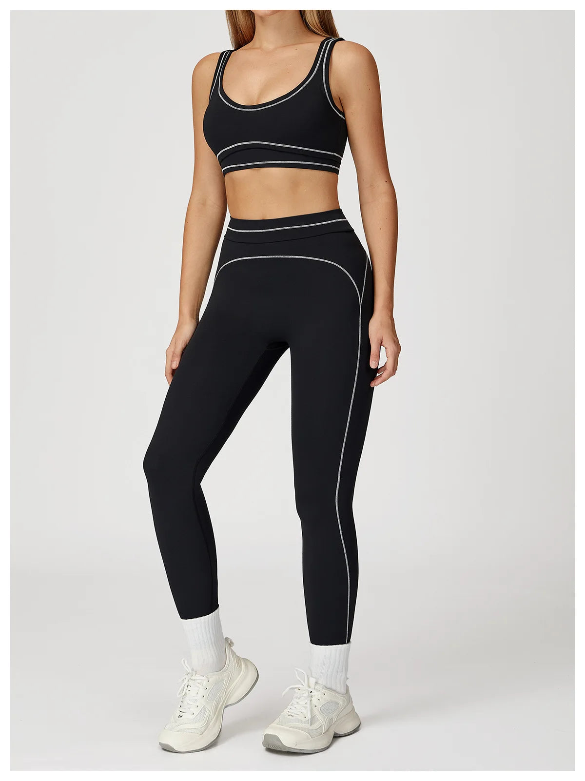 No. 6 Legging, Heart Throb Piping, Statement Comfort Waistband, No Front Seam, Butter Soft