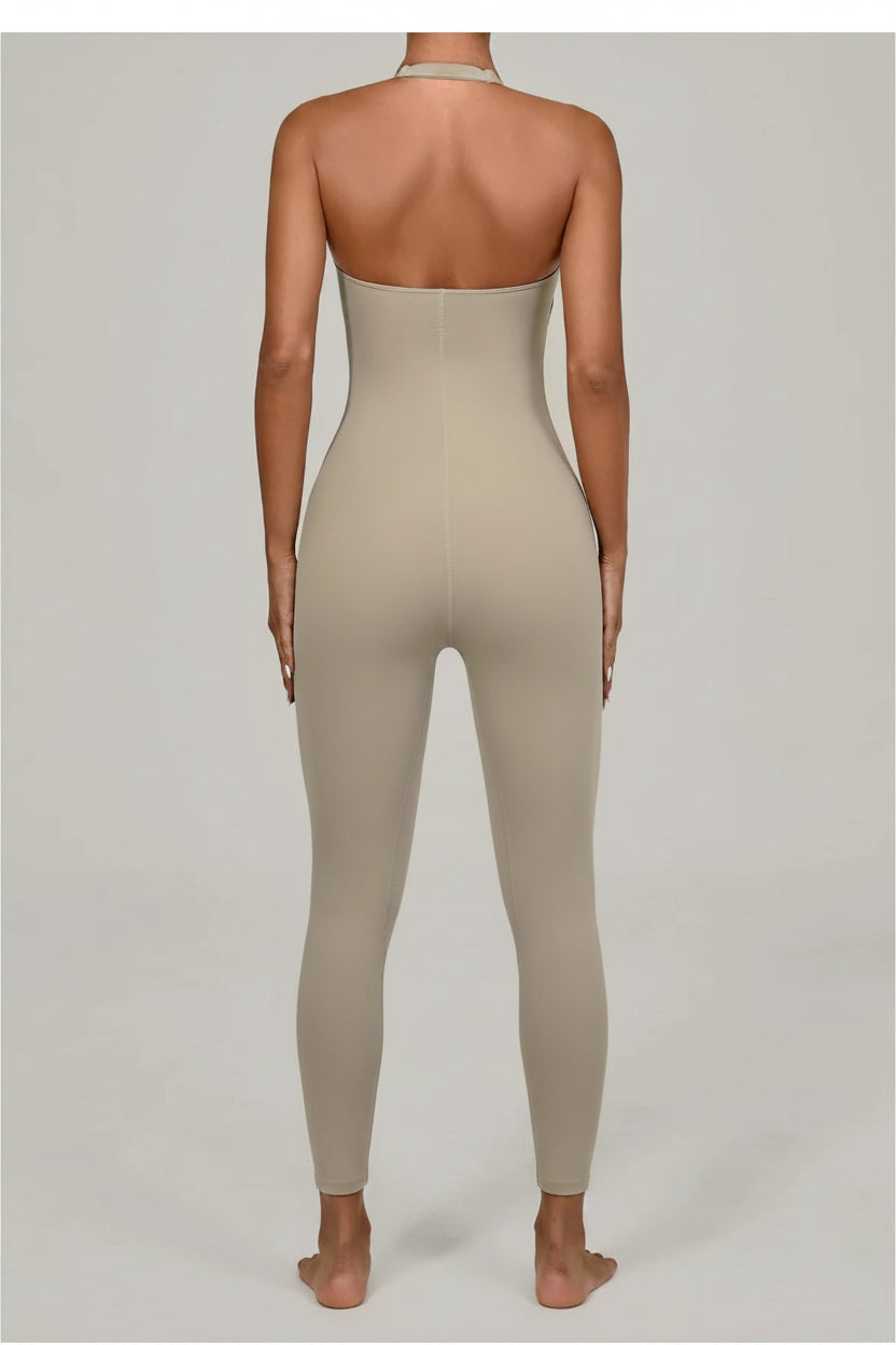 No. 8 Bodysuit, Halter Top Neckline, Seamless, Butter Legging, Sleeveless