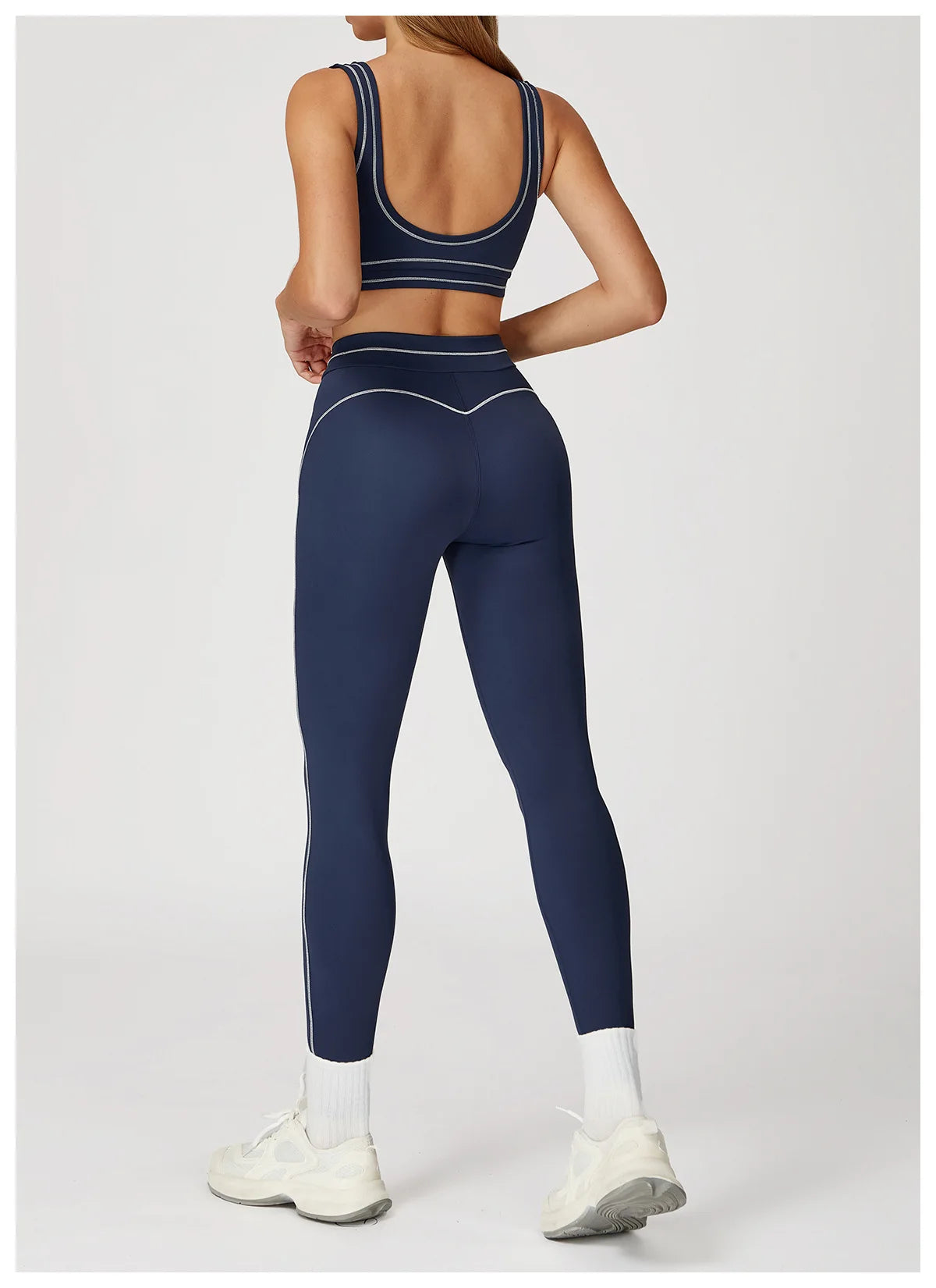 No. 6 Legging, Heart Throb Piping, Statement Comfort Waistband, No Front Seam, Butter Soft
