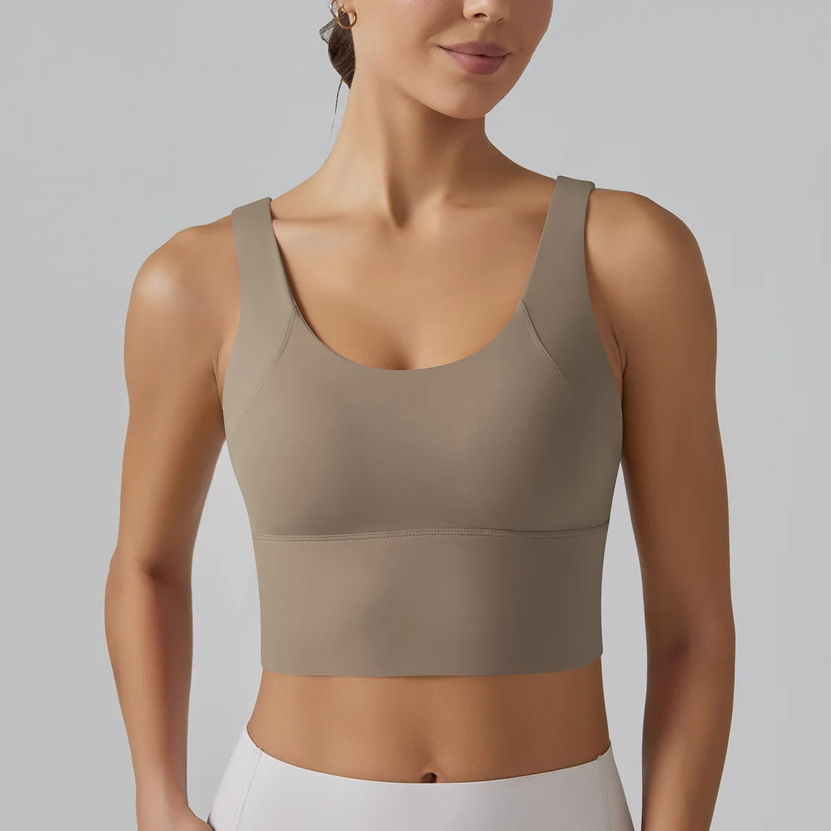 No. 4 Tank Top, Seamless, Compressive, Plunge V Back, Cropped, Running, Training