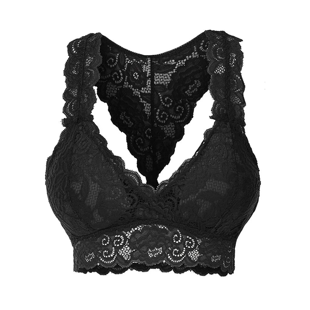 No. 2 Lingerie Bra Separate, V-Plunge Neckline, All Lace, Halter Top, Plus Sizes Available