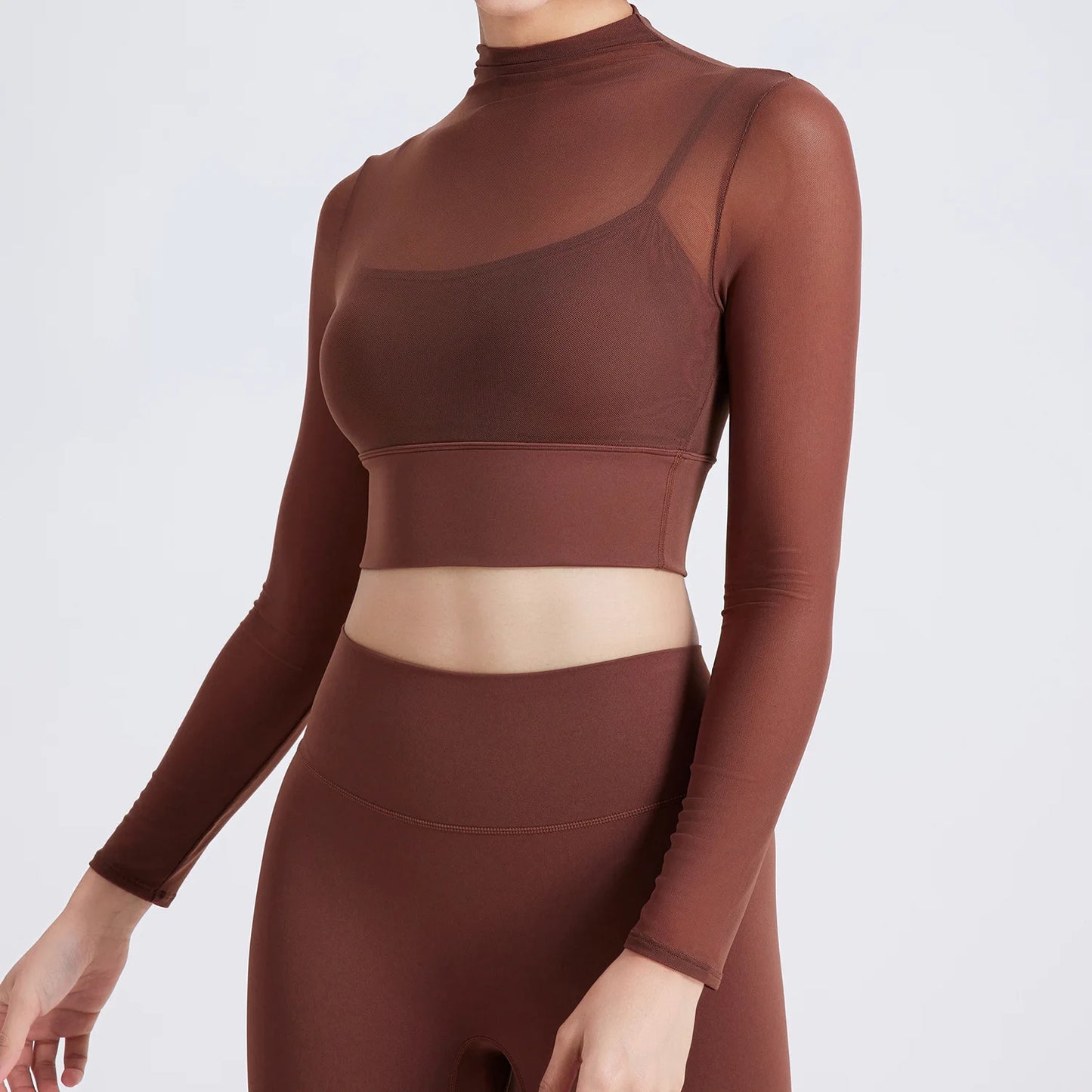 No. 5 Long Sleeve Shirt, 1 PC, Intentionally Sheer, Cropped Length, Slim Fit, Summer