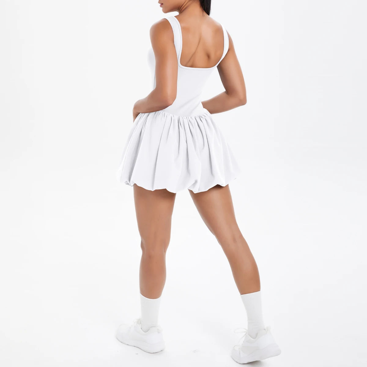 No. 4 Dress, Buttery, Tennis Dress, Bubble Skirt, Scoop Neck, True Fit Straps, Under Shorts