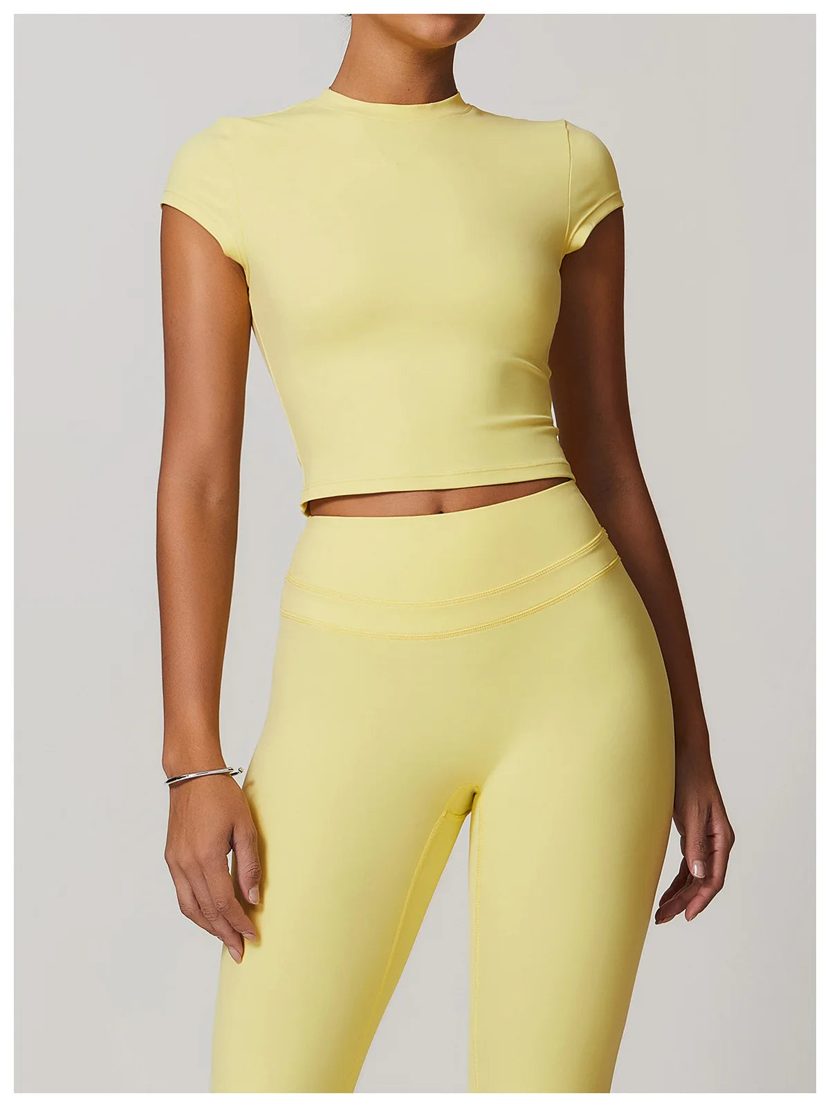 No. 2 Short Sleeve Shirt, Cross Training, Baby Doll Cut, Slim Fit, Waist Grazing Length, Dry Fit, Compressive