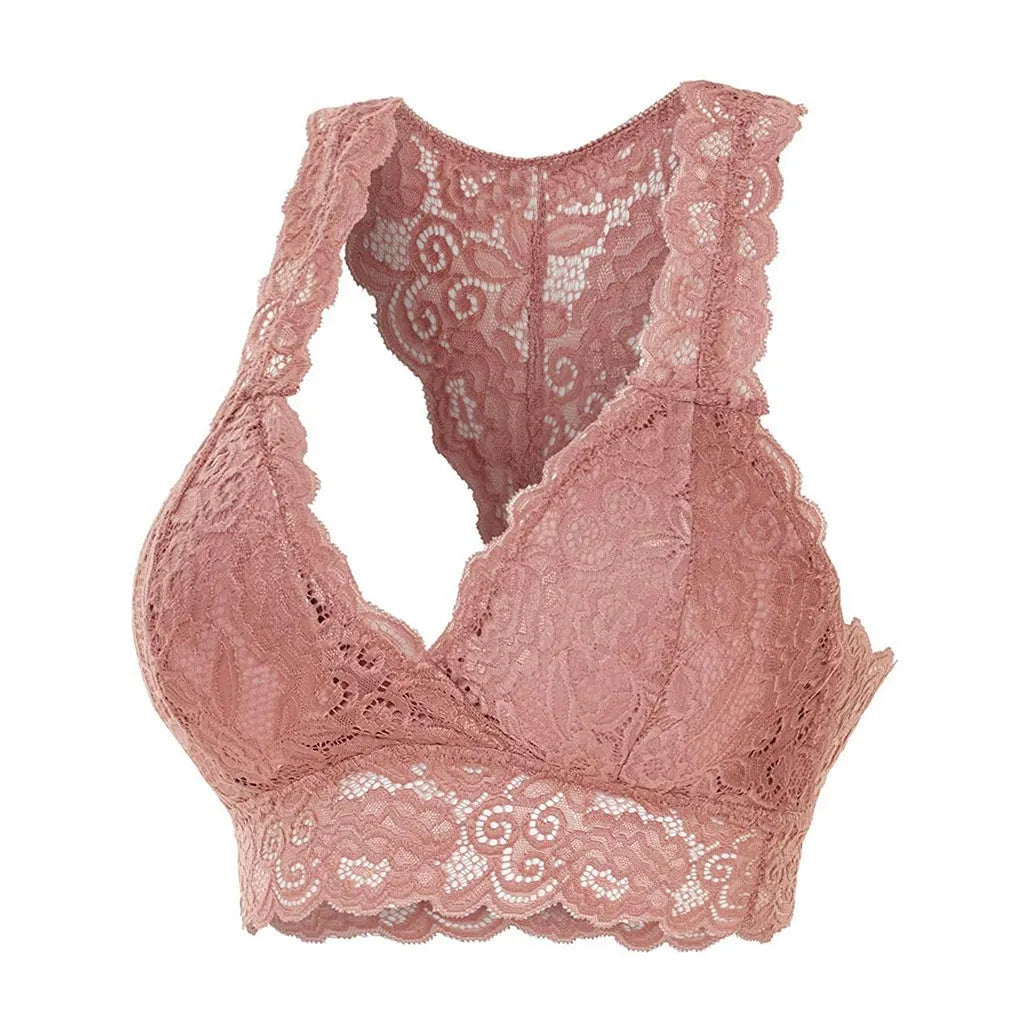 No. 2 Lingerie Bra Separate, V-Plunge Neckline, All Lace, Halter Top, Plus Sizes Available