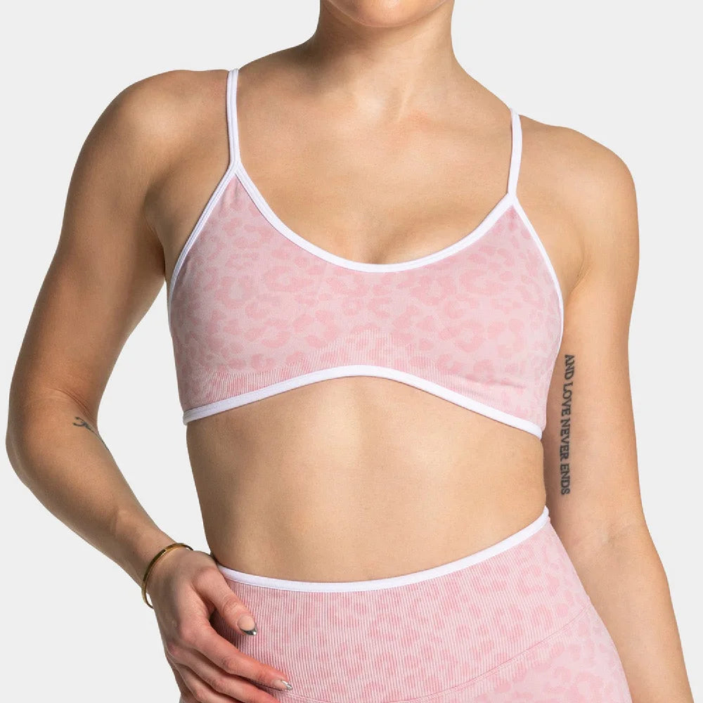 No. 1 Matching Set, Desert Leopard Performance 2 PC Set Scoop Neck Bralette, Premium Micro Ribbed, Seamless Legging