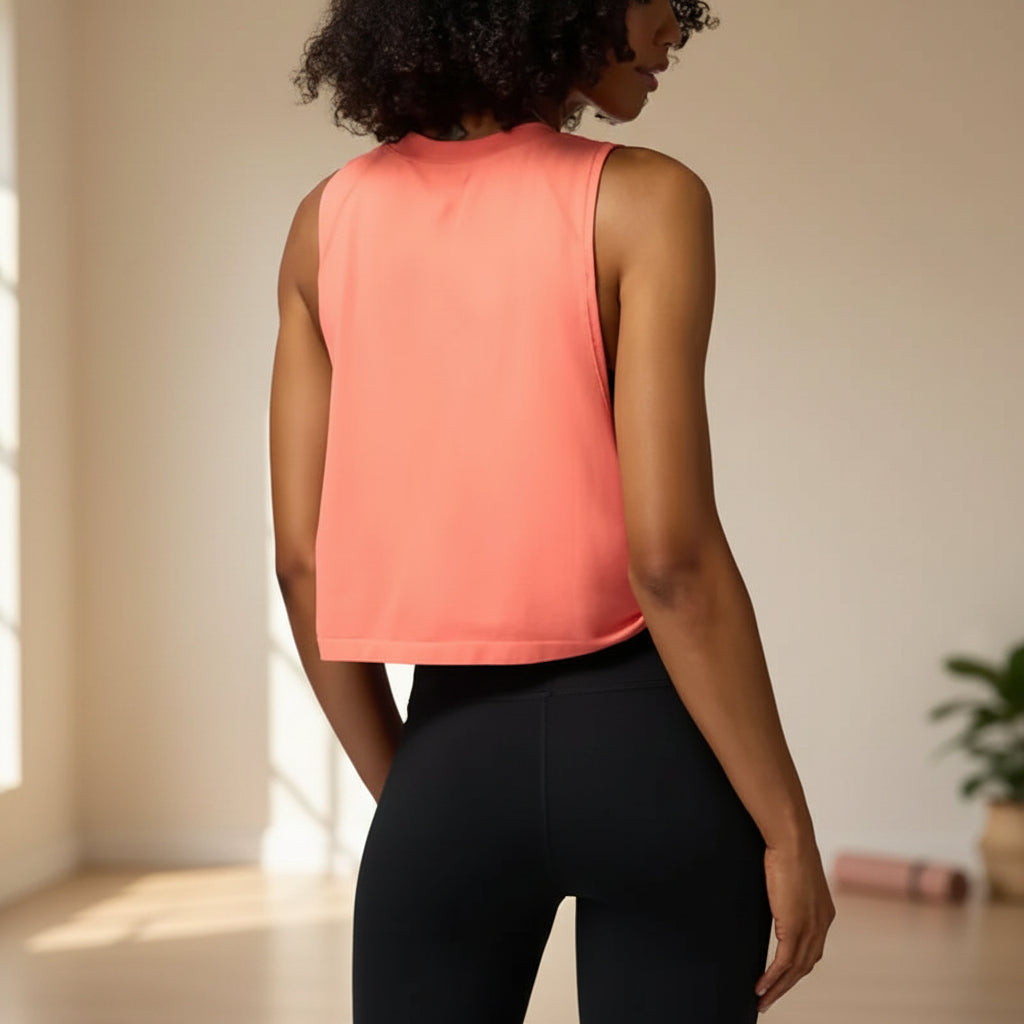 No. 2 Loungewear Top, Boyfriend Tank, Oversized Arm Cutout, With Hem Tie