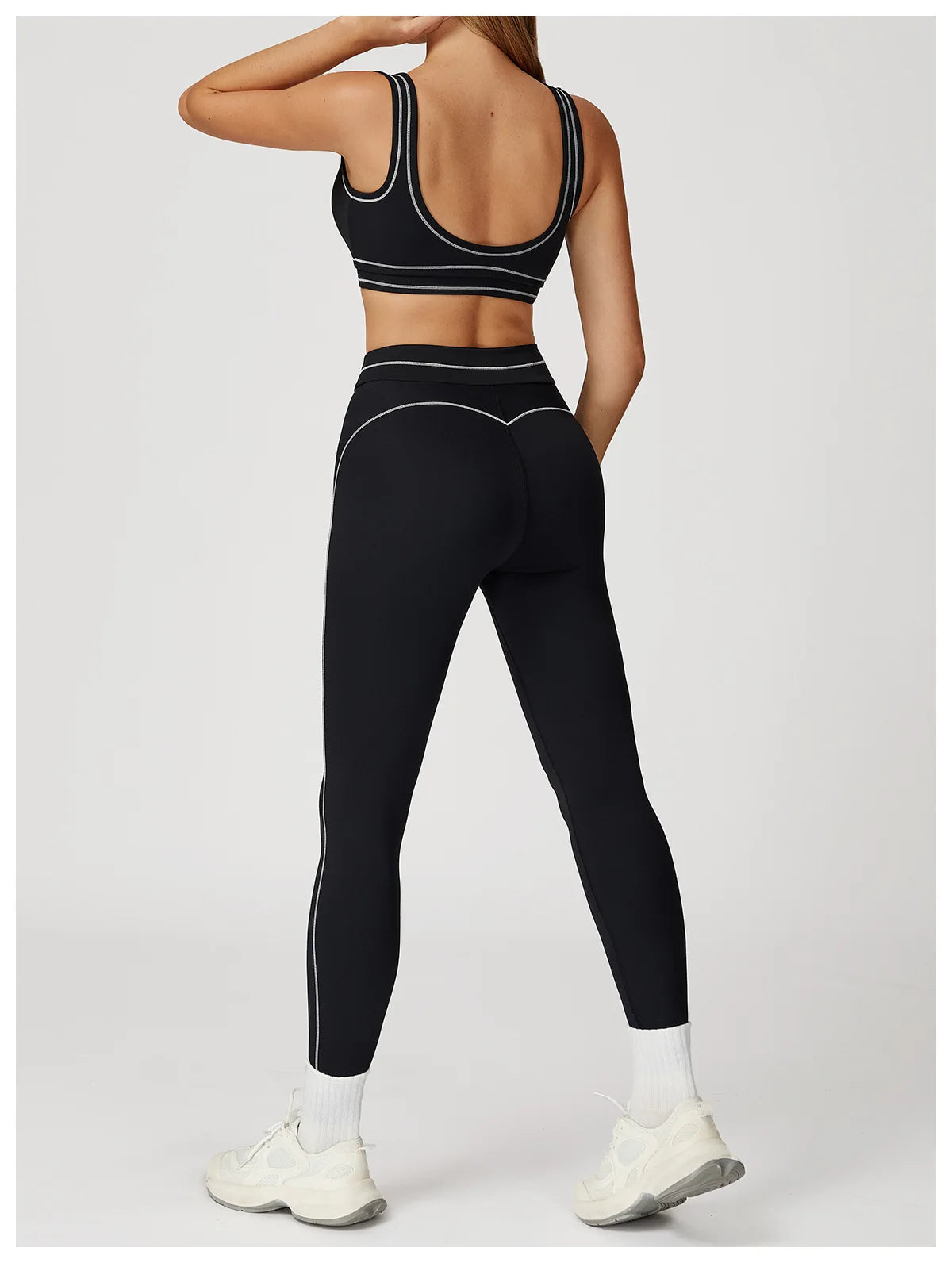 No. 6 Legging, Heart Throb Piping, Statement Comfort Waistband, No Front Seam, Butter Soft