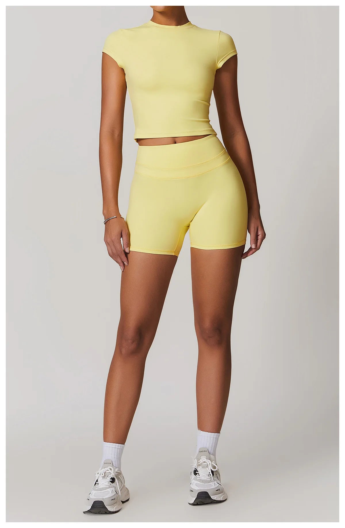 No. 2 Short Sleeve Shirt, Cross Training, Baby Doll Cut, Slim Fit, Waist Grazing Length, Dry Fit, Compressive