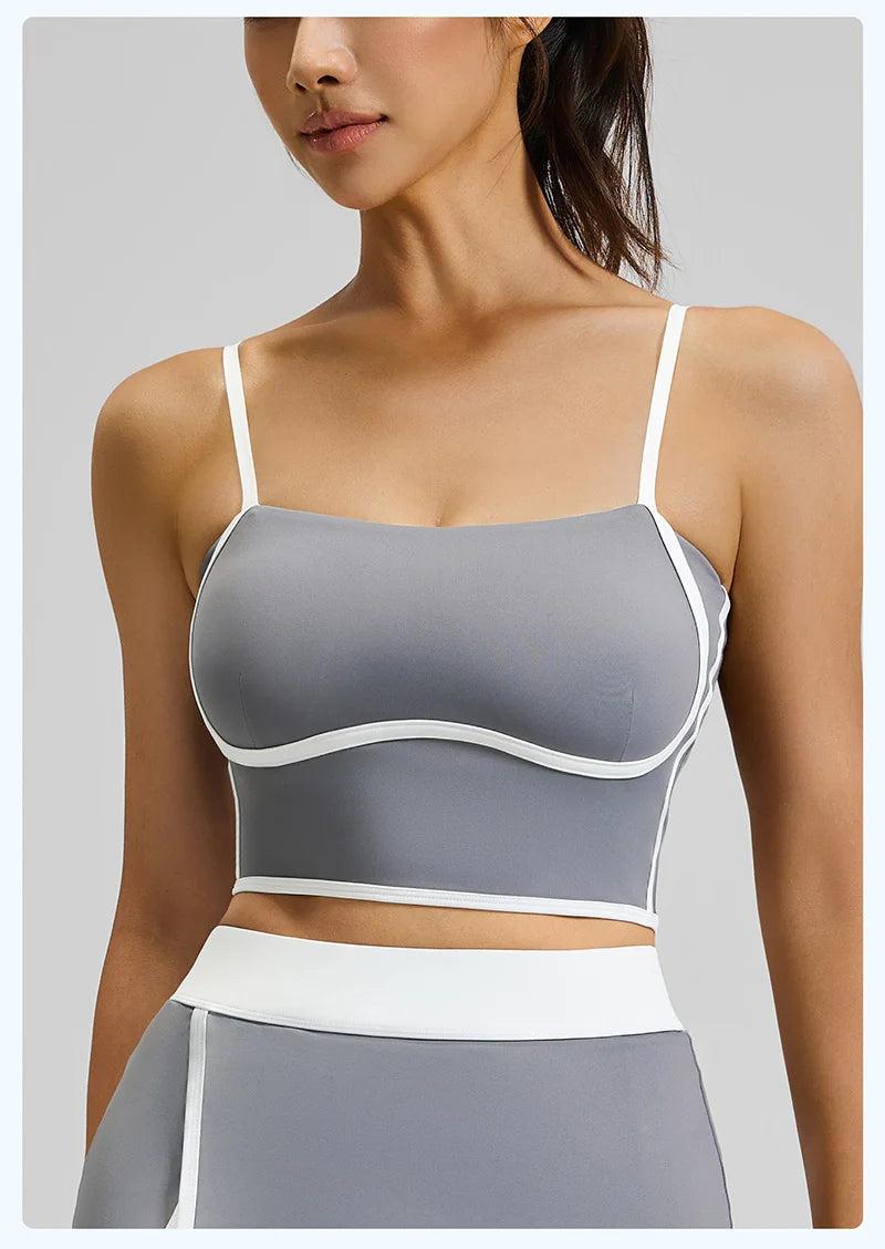 No. 3 Tank Top, Line Up, Sweet Heart Design Bodice, Cropped Length