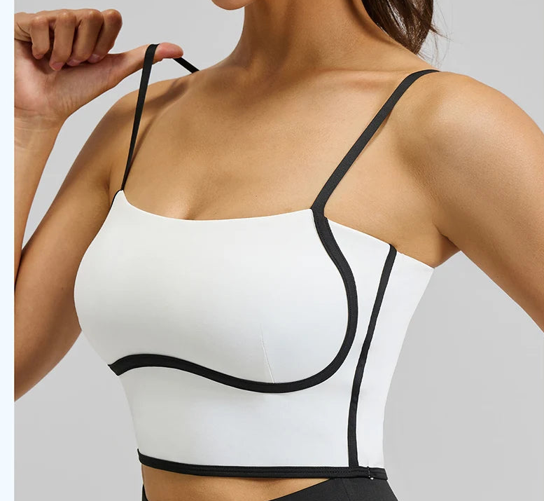 No. 3 Tank Top, Line Up, Sweet Heart Design Bodice, Cropped Length