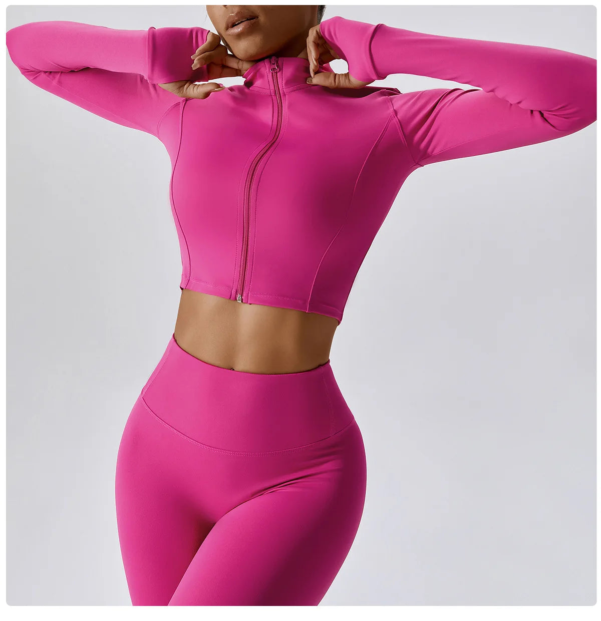No. 2 Jacket, Super Cropped, Piping Along Curves, Slim Fit, Full Zip