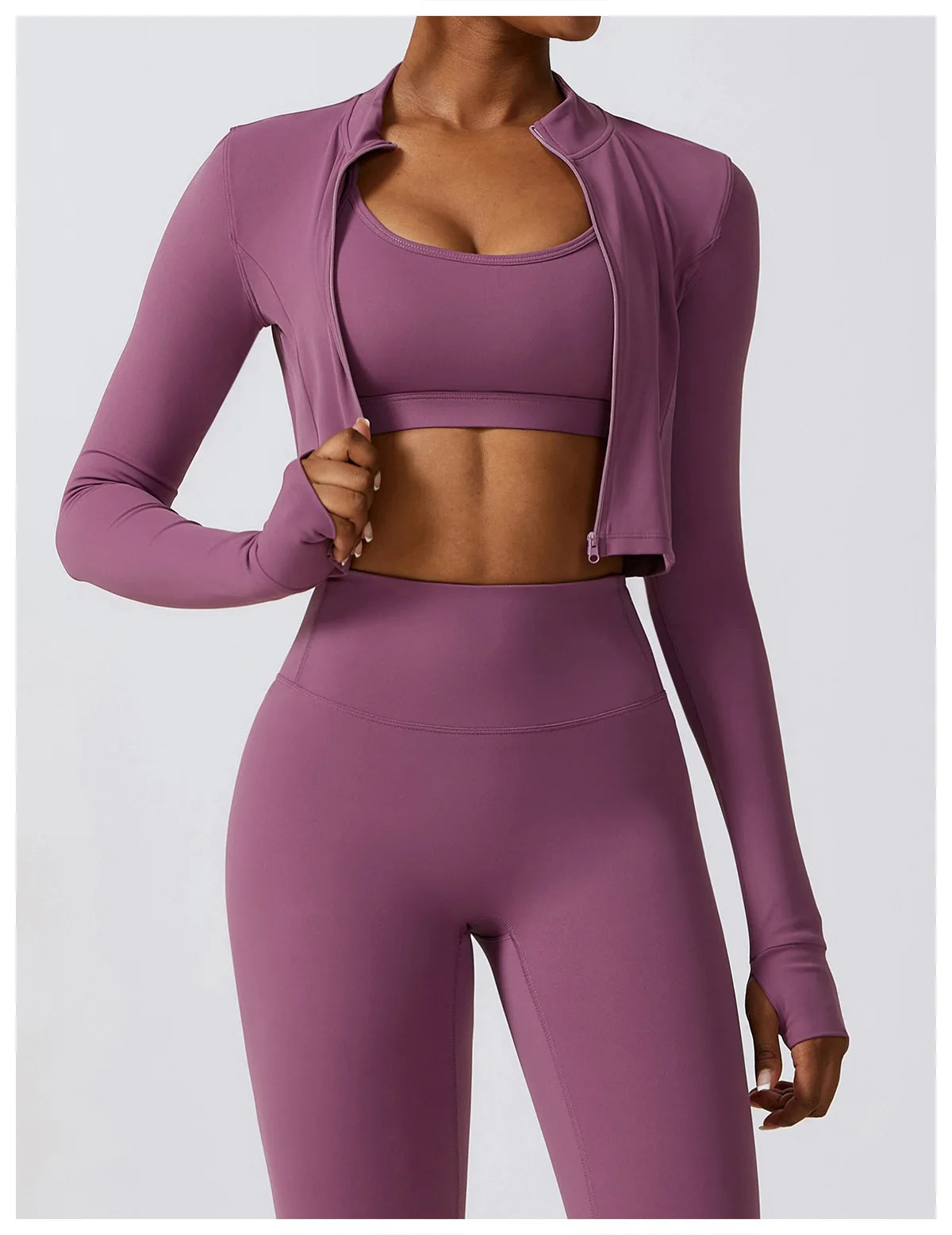 No. 2 Jacket, Super Cropped, Piping Along Curves, Slim Fit, Full Zip