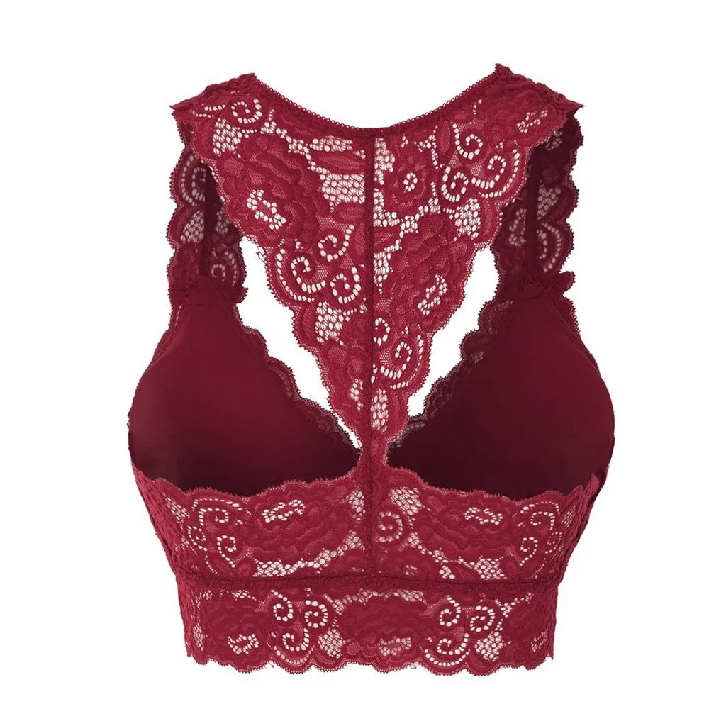 No. 2 Lingerie Bra Separate, V-Plunge Neckline, All Lace, Halter Top, Plus Sizes Available