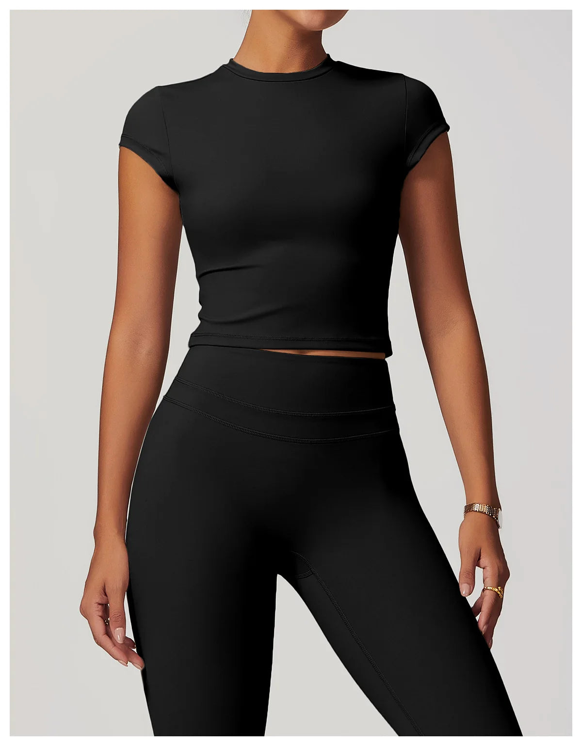 No. 2 Short Sleeve Shirt, Cross Training, Baby Doll Cut, Slim Fit, Waist Grazing Length, Dry Fit, Compressive