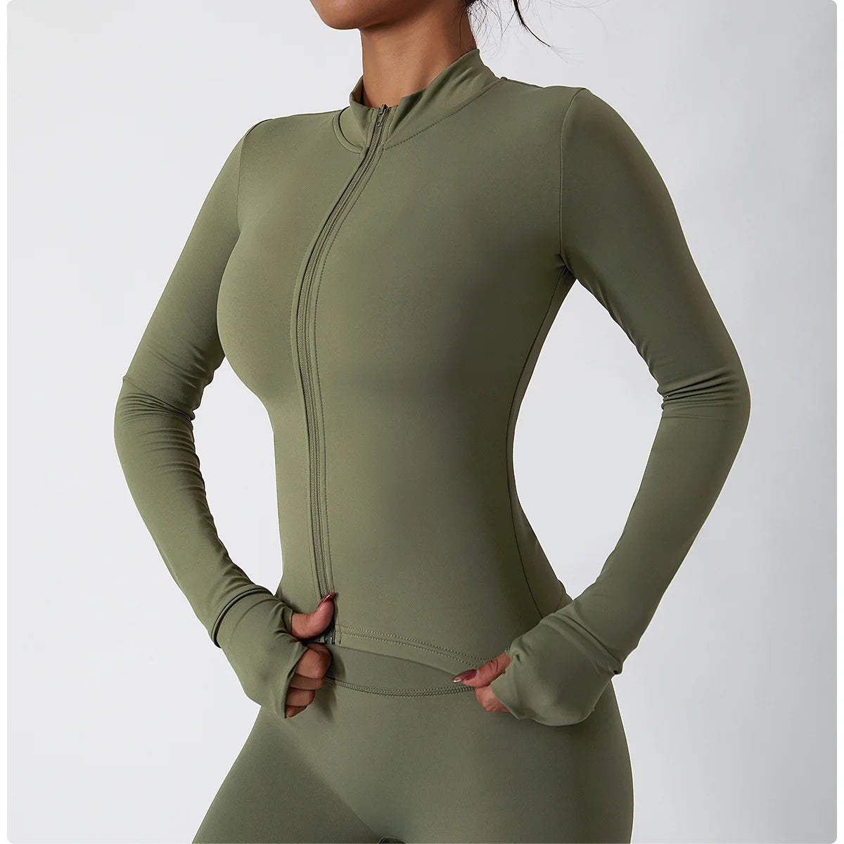 No. 1 Jacket, Yoga, Long Sleeve, Seamless, Smoothing, Butter Feel, Slim Fit